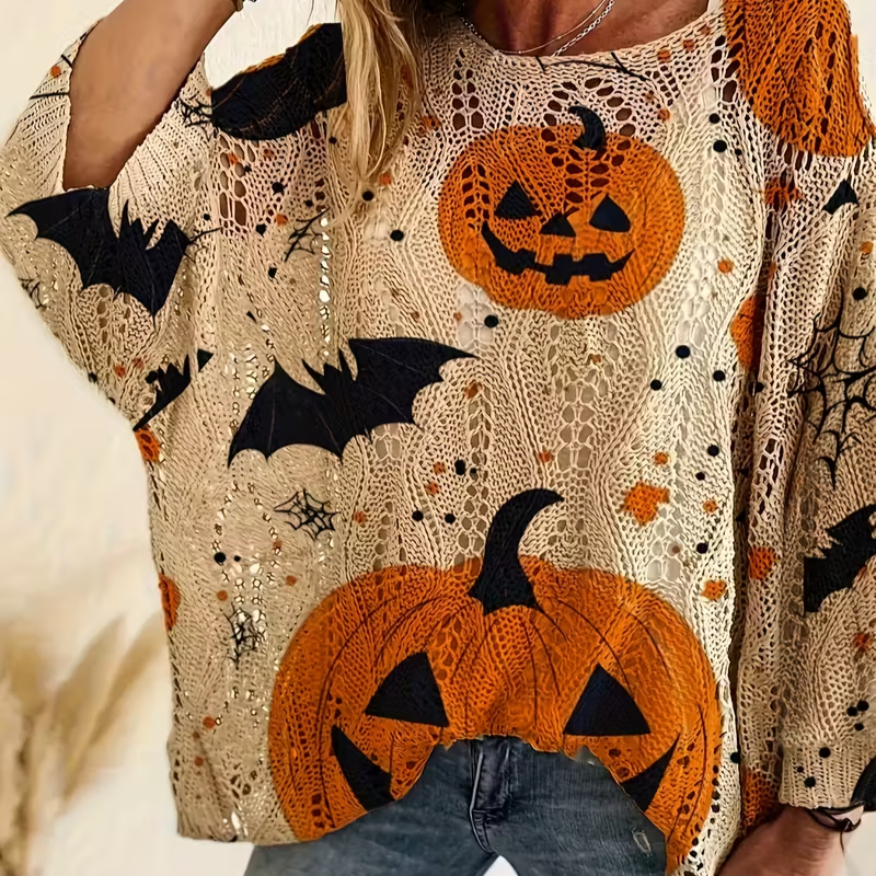🎃Halloween Sale 40% Off🎃Women's Halloween Print Knit