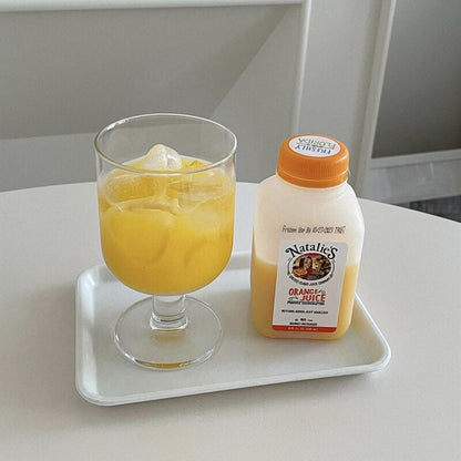 short stem cold drink glass