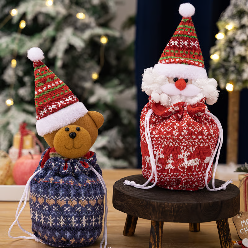 🎁Christmas sale 40% off🎁Christmas Knitted Doll Gift Bags